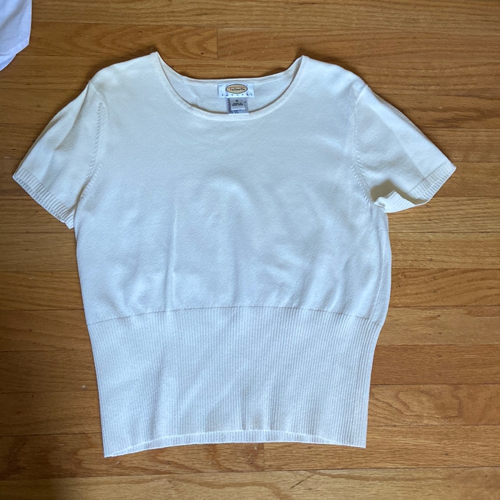 Talbots Sweater Set with fitted under shirt Medium Petit